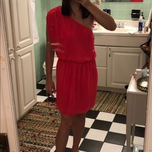 Rory Beca Fuchsia One Shoulder Mini Dress